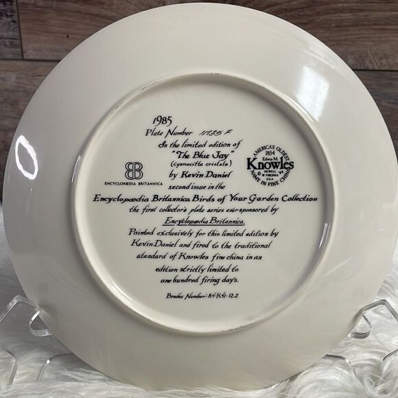 Kevin Daniel Blue Jay 1985 Collectors Plate, Plate Ni. 11735F, BlueJays - Picture 3 of 4